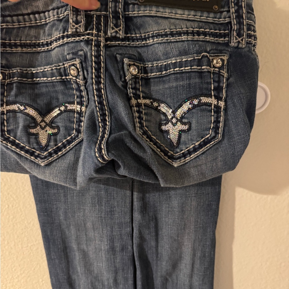 Rock Revival Dark Blue Ankle & Cropped Jeans - Picture 2 of 5